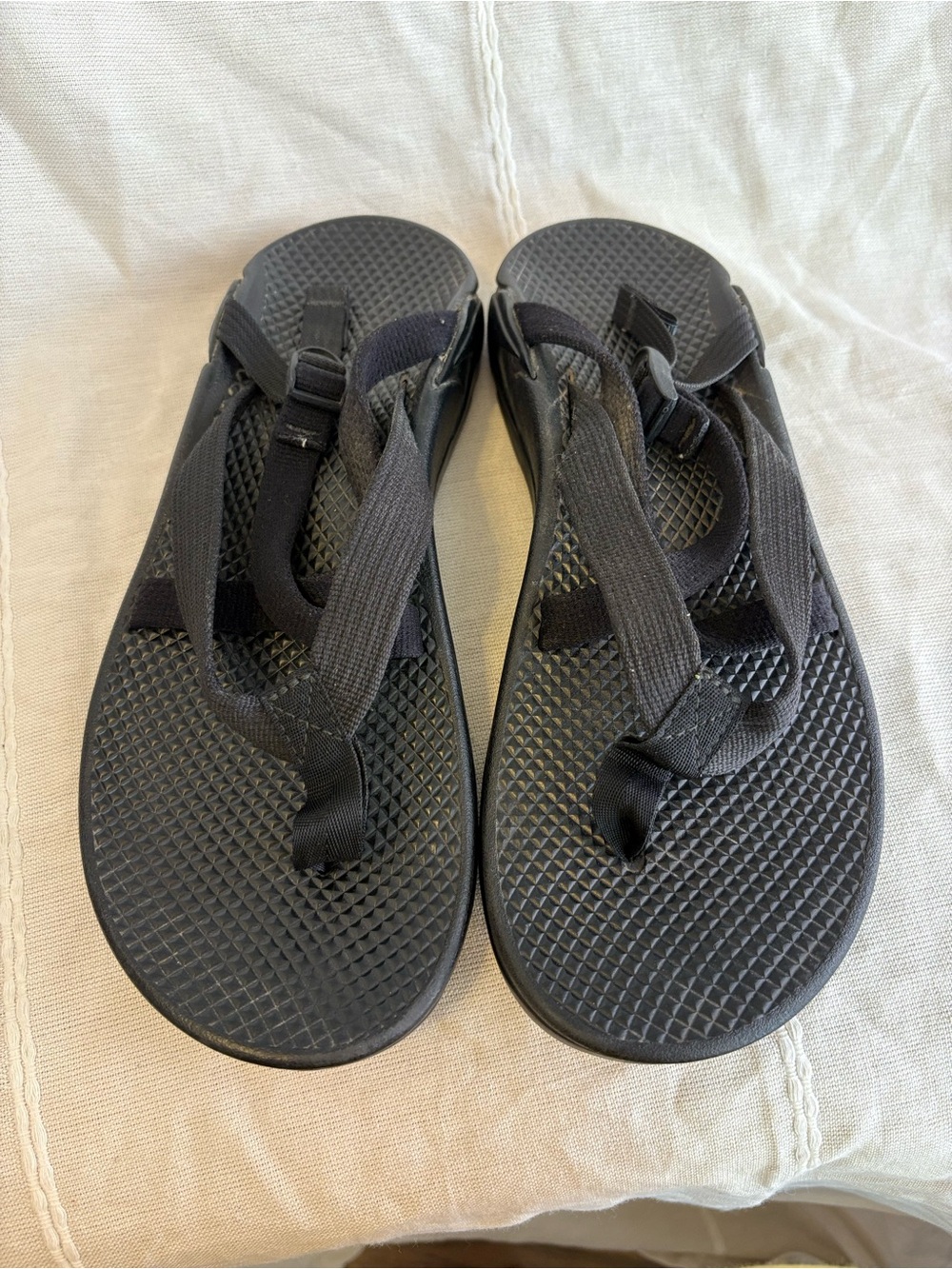 Chaco Z/2 Black Strapped Flip Sandals